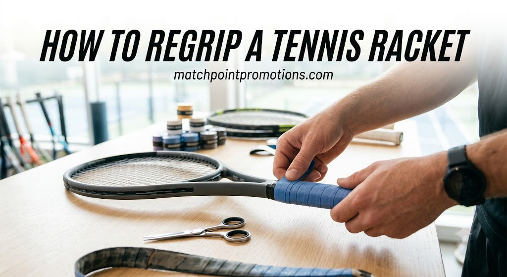 Regripping a tennis racquet