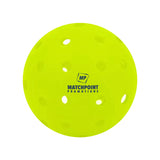 Custom pickleball printed with the MatchPoint Promotions MP monogram in navy