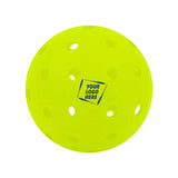 Custom printed pickleball with a "Your Logo Here" imprint